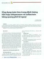 Ứng dụng toán hóa trong định lượng hỗn hợp cefoperazon và sulbactam bằng quang phổ tử ngoại 
