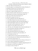 Bài tập câu chủ động   bị động