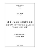 Thử bàn về tư tưởng giáo dục trong luận ngữ (KL06741)