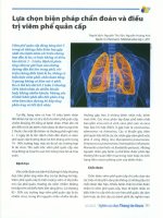 Lựa chọn biện pháp chẩn đoán và điều trị viêm phế quản cấp (bài dịch) 