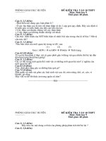 de thi thu vao 10   MOn Sinh