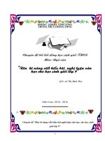 RÈN KỸ NĂNG VIẾT KIỂU BÀI VĂN NGHỊ LUẬN CHO HỌC SINH LỚP 9