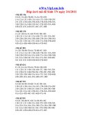 Đáp án chi tiết 6 mã đề Sinh TN năm 2011