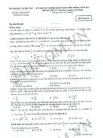 đề và đáp án tốt nghiệp môn vật lý mã đề 294