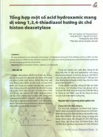 Tổng hợp một số acid hydroxamic mang dị vòng 1,3,4 thiadiazol hướng ức chế histon deacetylase 