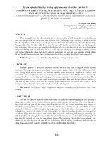 NGHIÊN cứu KHẢO sát sự ẢNH HƯỞNG của VIỆC gá DAO CAO hơn tâm đến CHẤT LƯỢNG bề mặt KHI TIỆN côn