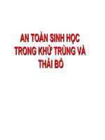 An toàn sinh học trong khử trùng & thải bỏ