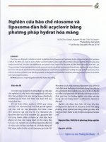 Nghiên cứu bào chế niosome và liposome đàn hồi acyclovir bằng phương pháp hydrat hóa màng 