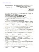 dap an de thi TNTHPT 2011 mon vatli