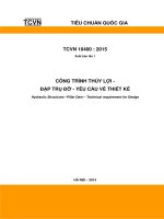 TCVN10400 2015 CÔNG TRÌNH THỦY LỢI ĐẬP TRỤ ĐỠ YÊU CẦU VỀ THIẾT KẾ