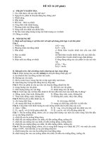 Đề thi thử học kì I môn Vật Lý 8  đề số 6