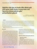 Nghiên cứu tạo và bước đầu đánh giá thời gian tuần hoàn trong máu của liposom doxorubicin gắn polyethylen glycol 