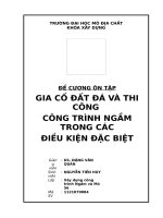 GIA CỐ ĐẤT ĐÁ VÀ XÂY DỰNG CÔNG TRÌNH NGẦM TRONG ĐIỀU KIỆN ĐẶC BIỆT