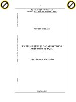 Kỹ thuật định vị các vùng trong nhập điểm tự động (LV01083)