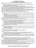 câu hỏi ôn tập vào 10 phần Sinh vật và môi trường