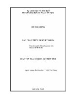 Các giao thức quản lý khoa học máy tính (LV01085)