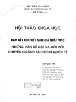 cam kết của việt nam gia nhập wto những vấn đề đặt ra đối với chuyên ngành tài chính quốc tế