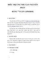 ĐIỀU TRỊ UNG THƯ GAN NGUYÊN PHÁT