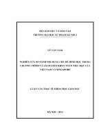 Nghiên cứu so sánh nội dung chủ đề hình học trong chươnng trình và sách giáo khoa toán tiểu học của việt nam và singapore (LV01139)