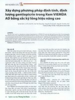 Xây dựng phương pháp định tính, định lượng gentiopicrin trong kem VIEMDA AD bằng sắc ký lỏng hiệu năng cao 