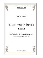 Du lịch văn hoá ẩm thực hà nội (KL0612)