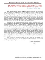 ĐƯỜNG vào KHOA học của tôi 