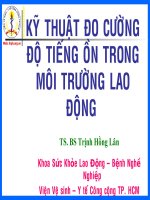KỸ THUẬT đo CƯỜNG độ TIẾNG ồn TRONG môi TRƯỜNG LAO ĐỘNG