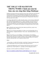 Chỉnh sửa toàn bộ font, size các công thức bằng Mathtype