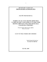 Nghiên cứu sự tăng trưởng hình thái và một số chức năng sinh lý của học sinh trường THPT bán công trần hưng đạo   tam dư