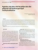 Nghiên cứu bào chế hệ phân tán rắn glipizid với hydroxypropyl methylcellulose 