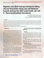 Nghiên cứu định lượng neomycin bằng sắc ký lỏng hiệu năng cao với detectơ huỳnh quang tạo dẫn xuất trước cột với 9   fluorenylmethyl cloroforrm 
