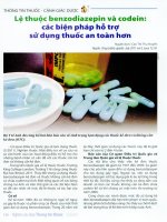 Lệ thuộc benzodiazepin và codein  các biện pháp hỗ trợ sử dụng thuốc an toàn hơn (bài dịch) 