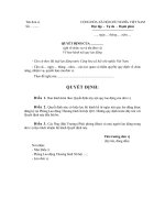 Mẫu Quyết định ban hành nội quy lao động