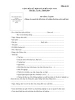 Sơ yếu lý lịch cho lãnh đạo nhà xuất bản