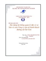 Xây dựng hệ thống quản lý đặt vé và bán vé của công ty vận tải hành khách đường sắt sài gòn