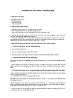 Tóm tắt việc xác định từ loại tiếng Việt