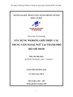 XÂY DỰNG WEBSITE GIỚI THIỆU các TRUNG tâm NGOẠI NGỮ tại TP HCM