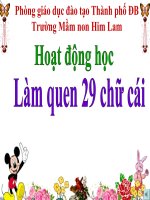 ôn luyện 29 chữ cái