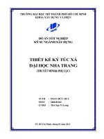 THIẾT kế ký túc xá đại học NHA TRANG