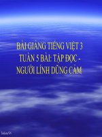 Bài giảng tiếng việt 3 tuần 5 bài tập đọc   người lính dũng cảm 6 