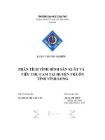 phân tích tình hình sản xuất và tiêu thụ cam tại huyện trà ôn   vĩnh long 