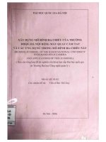 Xây dựng mô hình ba chiều của trường ĐHQG hà nội bằng máy quay cầm tay và các ứng dụng trong mô hình ba chiều này (báo c