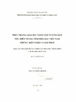 Thực trạng giáo dục ngôn ngữ ở vùng dân tộc miền núi ba tỉnh phía bắc việt nam những kiến nghị và giải pháp   đề tài NCK