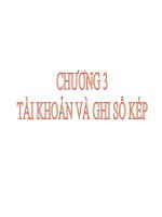 Bài giảng Nguyên lý kế toán  Chương 3: Tài khoản và ghi sổ kép (tt)