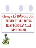 Bài giảng Nguyên lý kế toán  Chương 6: Kế toán các quá trình chủ yếu trong hoạt động sản xuất kinh doanh (tt)