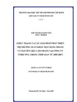 PHÁT TRIỂN THỊ TRƯỜNG XUẤT KHẨU mặt HÀNG NHANG và NGUYÊN LIỆU làm NHANG tại CÔNG TY TNHH NIVL TRONG THỜI GIAN từ 2005 20