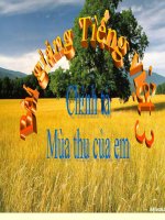 Bài giảng tiếng việt 3 tuần 5 bài chính tả   tập chép mùa thu của em, vần oam, phân biệt ln, eneng 4 