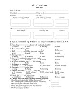 ĐỀ THI TIẾNG ANH Trình độ A