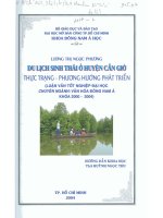 DU LỊCH SINH THÁI cần GIỜ THỰC TRẠNG PHƯƠNG HƯỚNG PHÁT TRIỂN