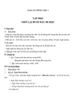 Giáo án tiếng việt 3 tuần 6 bài tập đọc   nhớ lại buổi đầu đi học, phân biệt eooeo, sx, ươnương 6 